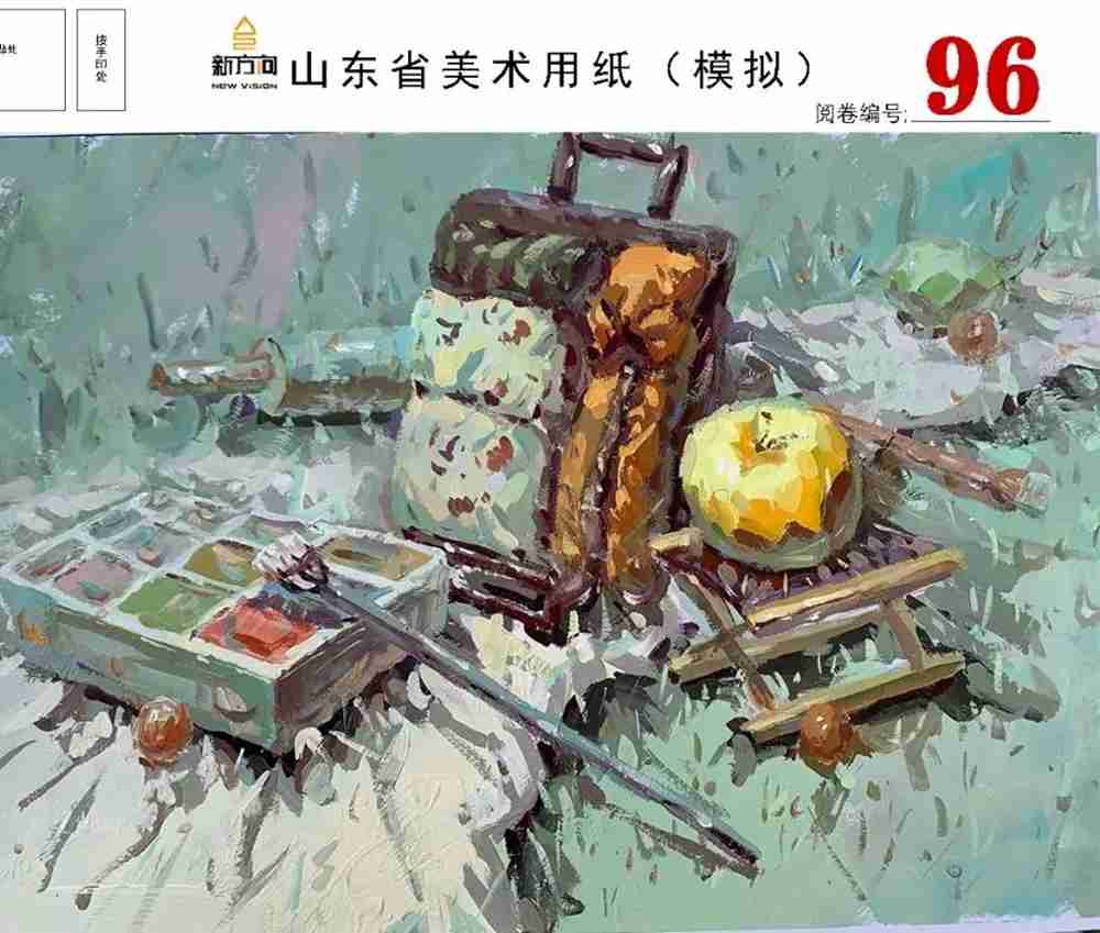 21屆山東美術二模高分卷，廣州美術高考畫室覺得是神仙打架,16