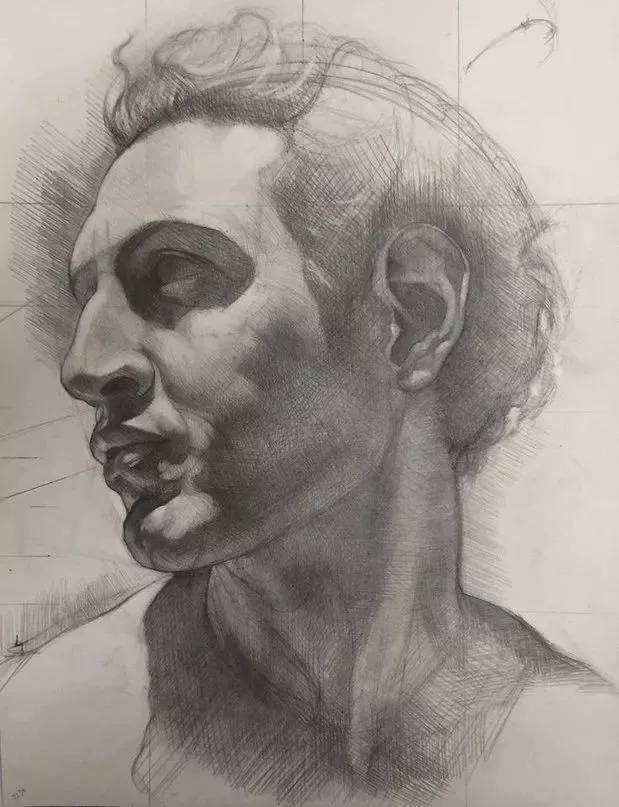 廣州美術高考班給咱安利一些列賓素描頭像結構，讓你受用一生,01