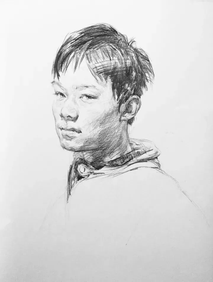 廣州畫室排名前三畫室教你如何讓你的素描頭發看起來不死板粗糙有質感,68