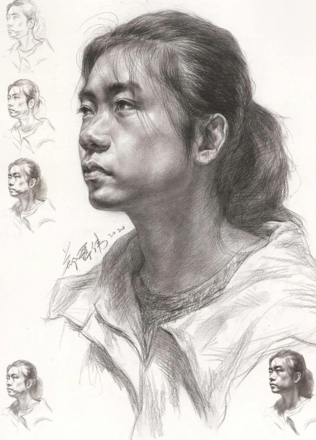 “花、亂、膩、木、型不準”？素描頭像想要拿高分，這些問題你首先得解決！