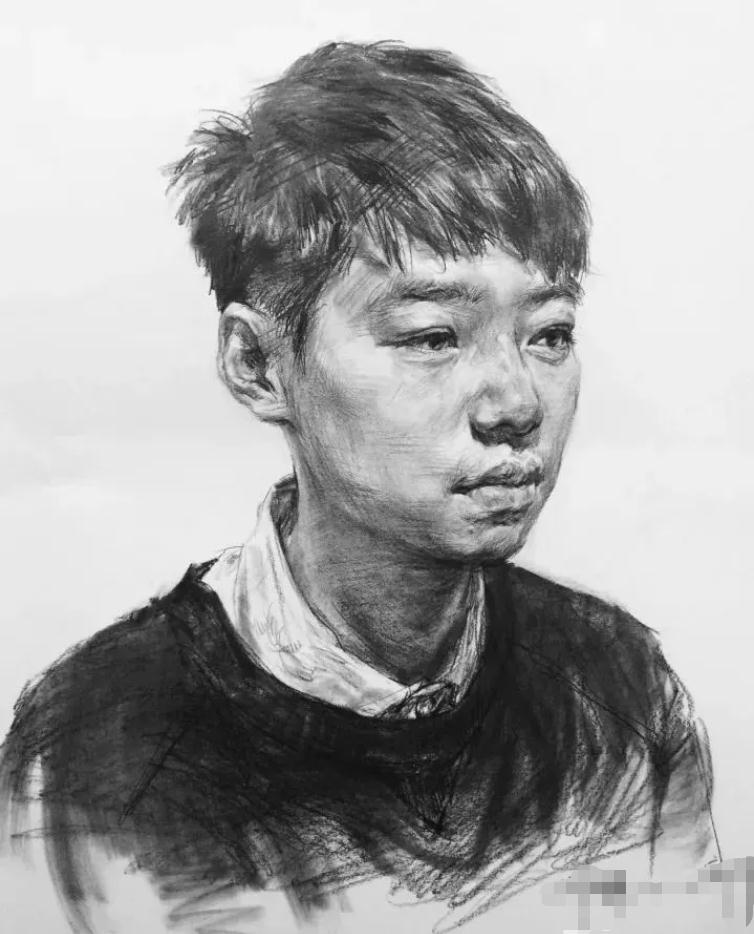  廣州畫室排名前三畫室教你如何讓你的素描頭發看起來不死板粗糙有質感,46