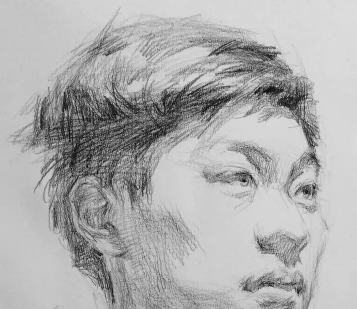  廣州畫室排名前三畫室教你如何讓你的素描頭發看起來不死板粗糙有質感,38