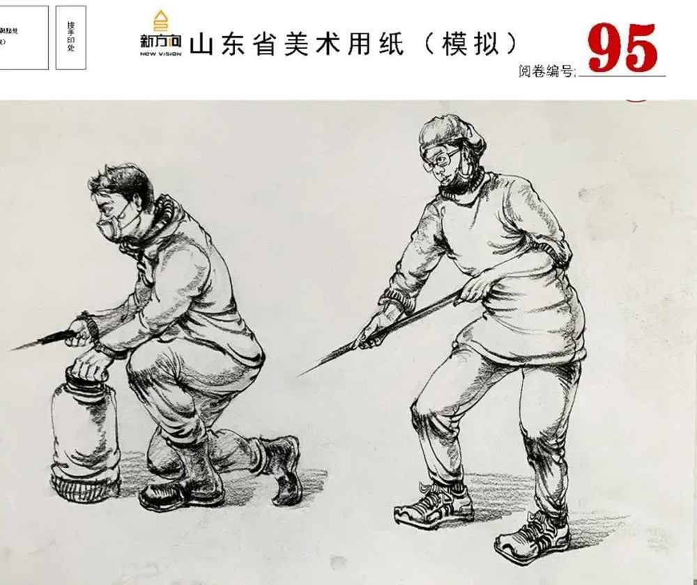 21屆山東美術二模高分卷，廣州美術高考畫室覺得是神仙打架,64