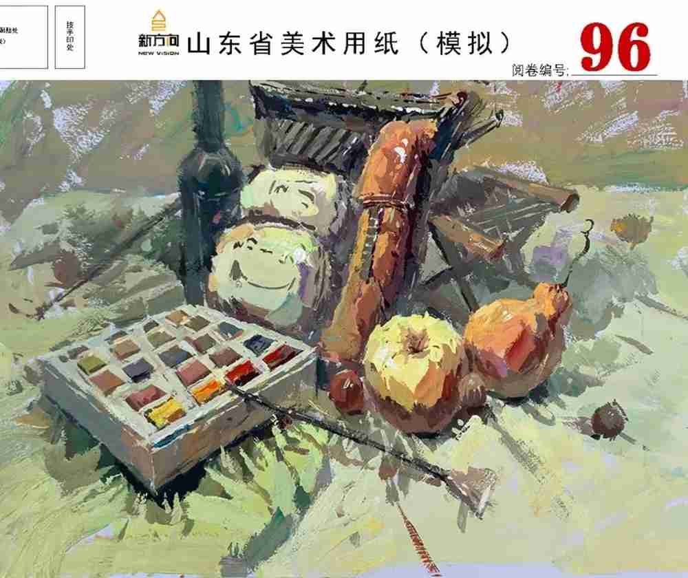 21屆山東美術二模高分卷，廣州美術高考畫室覺得是神仙打架,12