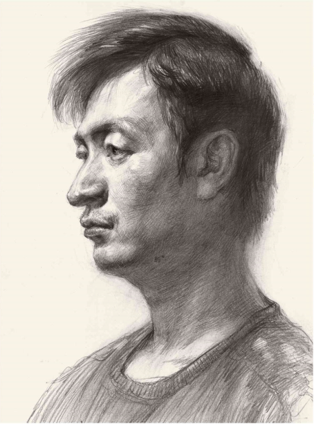 在不同的光源角度下，畫人物頭像，你知道怎么處理嗎？圖一