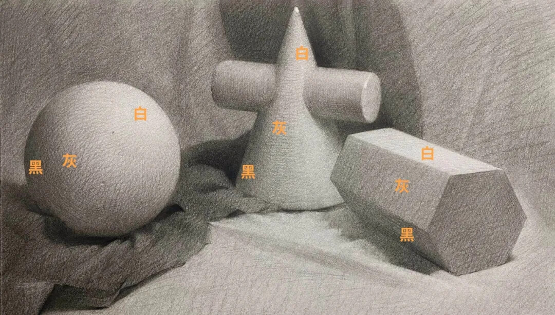 素描靜物缺少立體感？黑白灰關系一定要處理好1