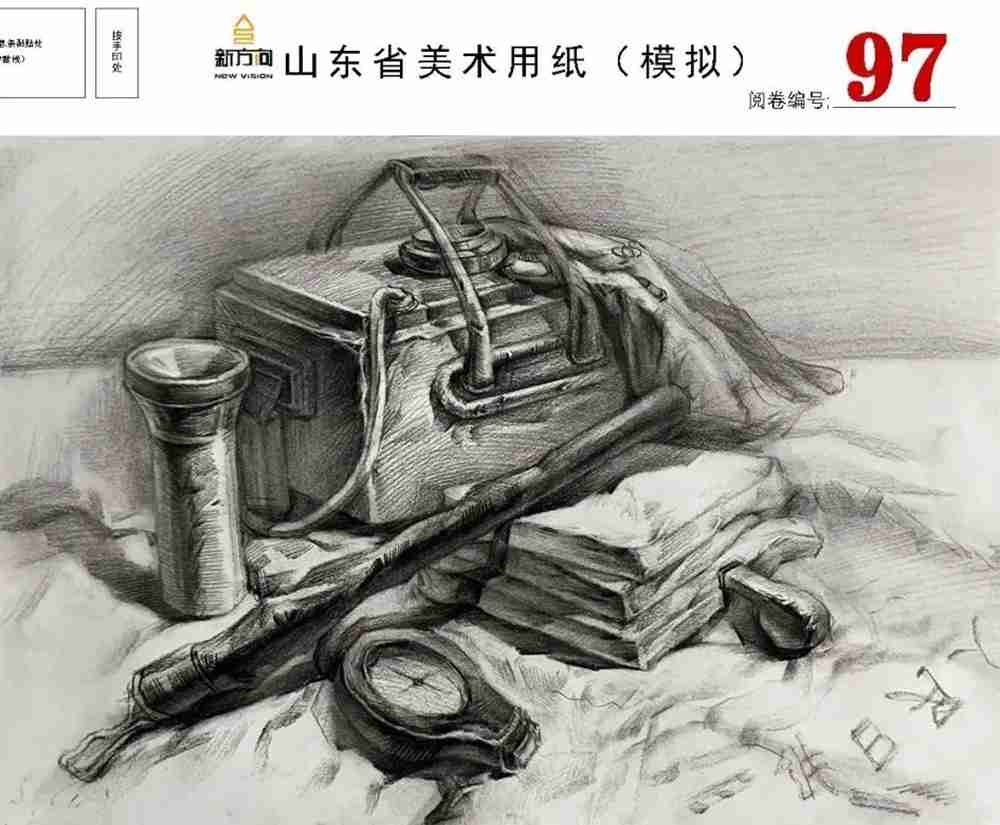21屆山東美術二模高分卷，廣州美術高考畫室覺得是神仙打架,30