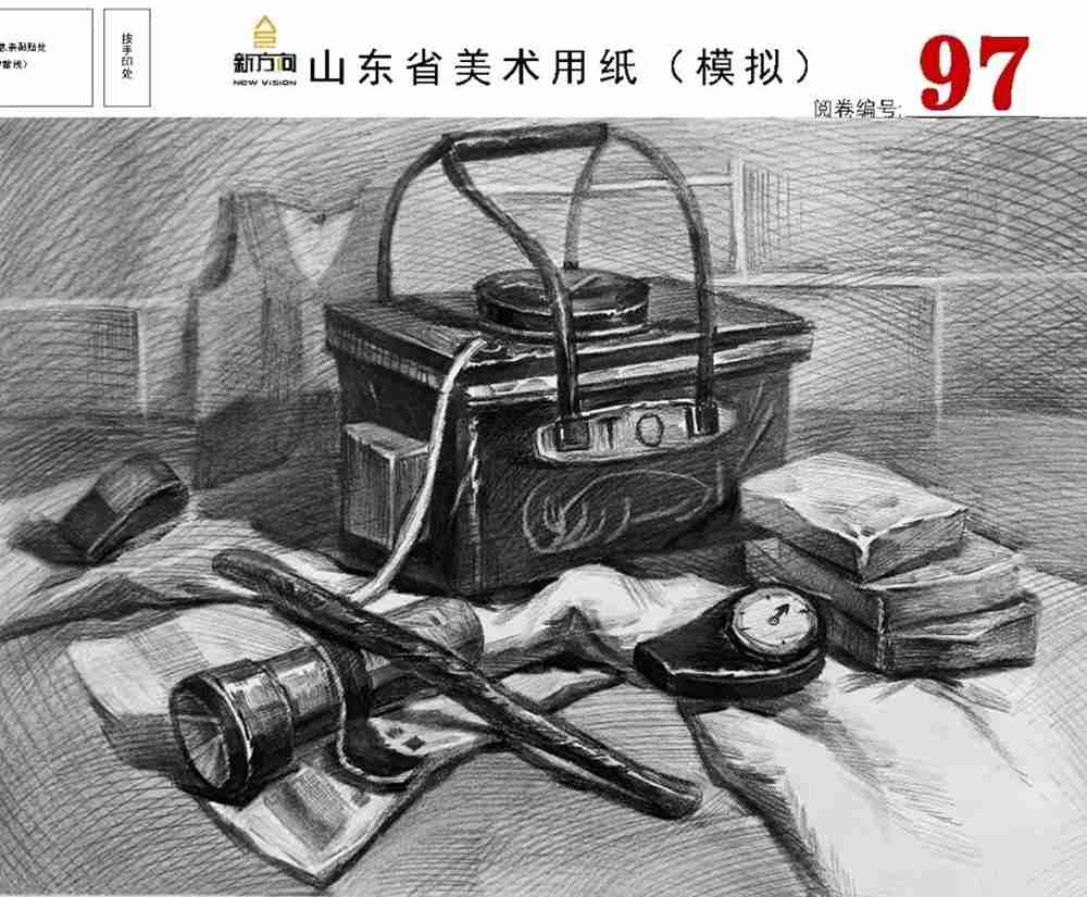 21屆山東美術二模高分卷，廣州美術高考畫室覺得是神仙打架,38