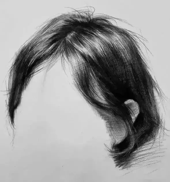  廣州畫室排名前三畫室教你如何讓你的素描頭發看起來不死板粗糙有質感,01