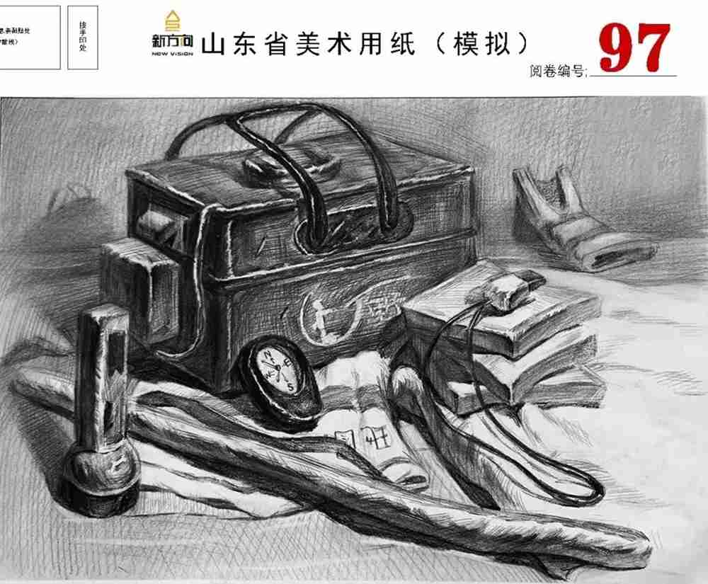 21屆山東美術二模高分卷，廣州美術高考畫室覺得是神仙打架,34