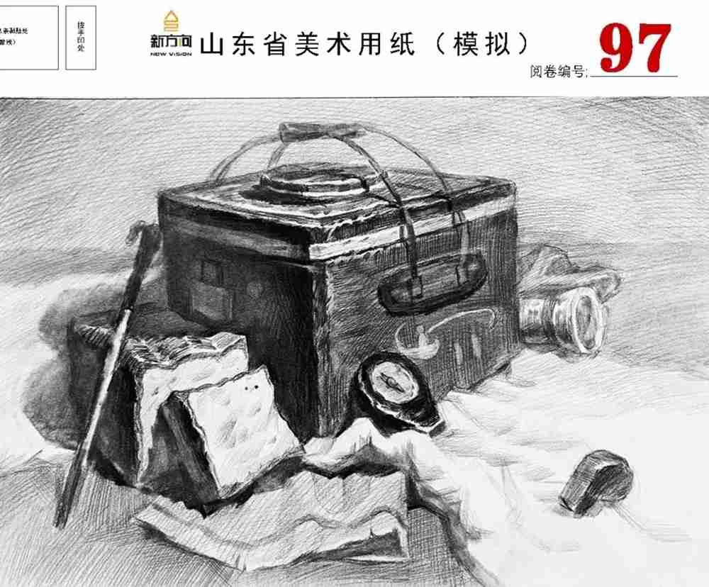 21屆山東美術二模高分卷，廣州美術高考畫室覺得是神仙打架,35