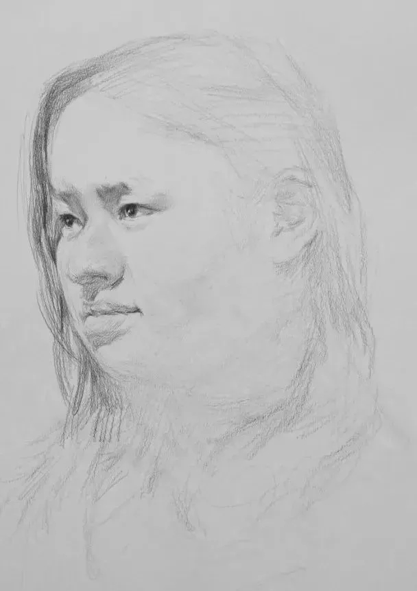  廣州畫室排名前三畫室教你如何讓你的素描頭發看起來不死板粗糙有質感,58