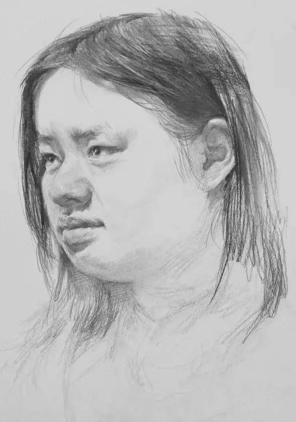  廣州畫室排名前三畫室教你如何讓你的素描頭發看起來不死板粗糙有質感,59