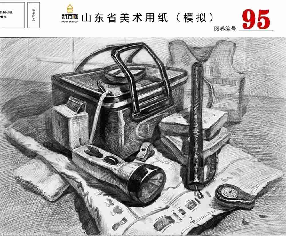 21屆山東美術二模高分卷，廣州美術高考畫室覺得是神仙打架,49