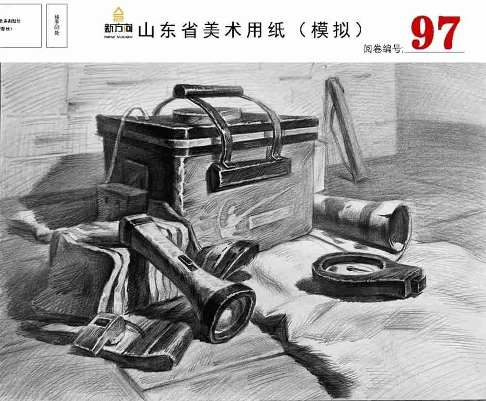 21屆山東美術二模高分卷，廣州美術高考畫室覺得是神仙打架,37
