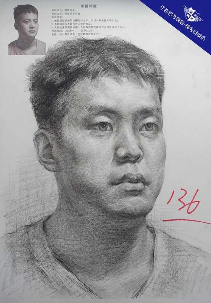 廣州十大畫室將各省一模素描卷放一起大pk，你找找都有哪些共同特征,38
