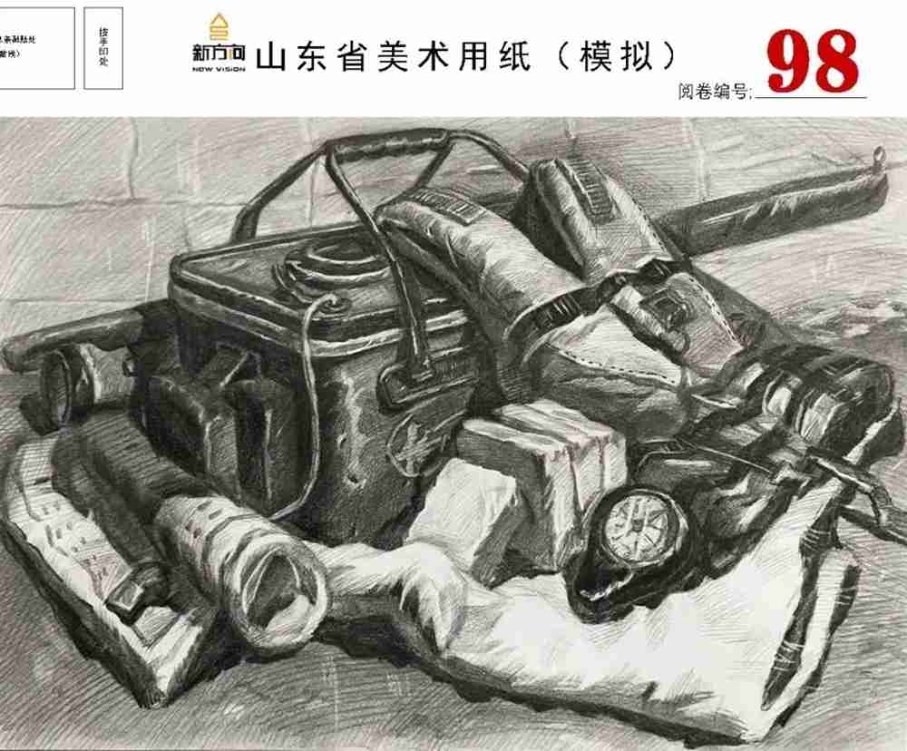 21屆山東美術二模高分卷，廣州美術高考畫室覺得是神仙打架,26