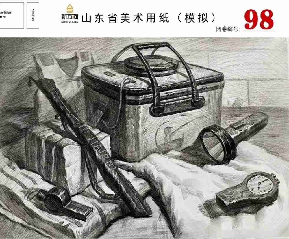 21屆山東美術二模高分卷，廣州美術高考畫室覺得是神仙打架,23