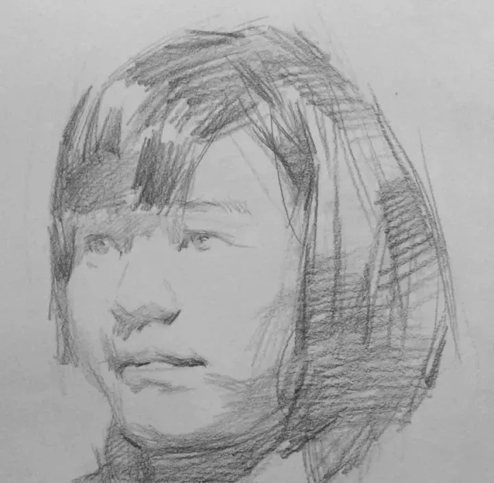  廣州畫室排名前三畫室教你如何讓你的素描頭發看起來不死板粗糙有質感,48