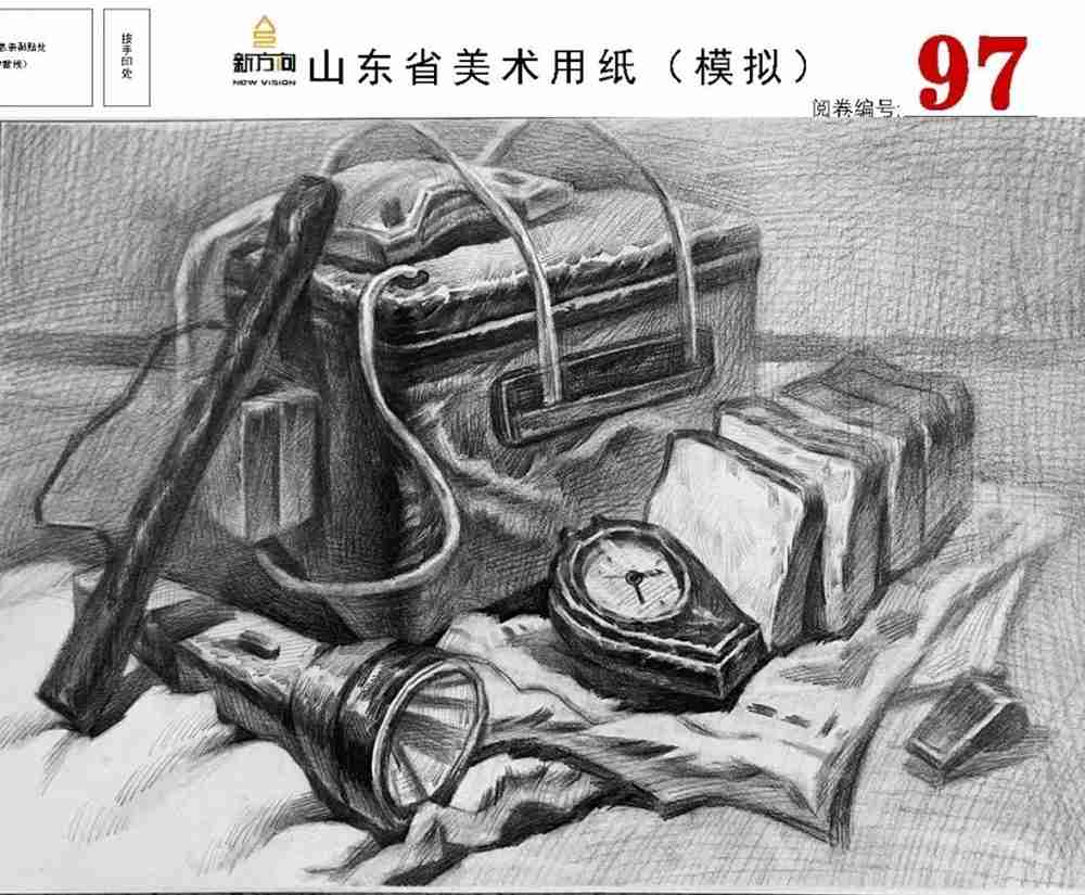 21屆山東美術二模高分卷，廣州美術高考畫室覺得是神仙打架,36