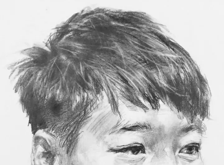  廣州畫室排名前三畫室教你如何讓你的素描頭發看起來不死板粗糙有質感,45