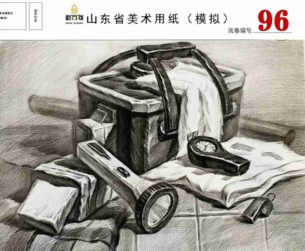 21屆山東美術二模高分卷，廣州美術高考畫室覺得是神仙打架,44