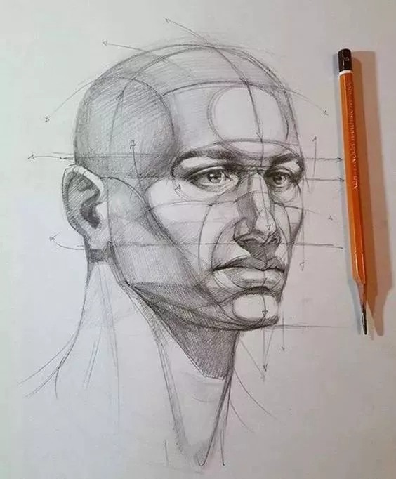 廣州美術高考班給咱安利一些列賓素描頭像結構，讓你受用一生,28