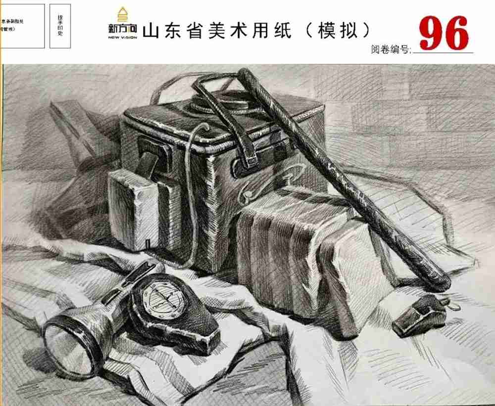 21屆山東美術二模高分卷，廣州美術高考畫室覺得是神仙打架,45