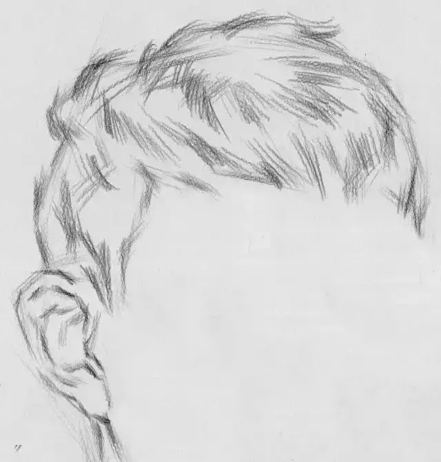  廣州畫室排名前三畫室教你如何讓你的素描頭發看起來不死板粗糙有質感,06