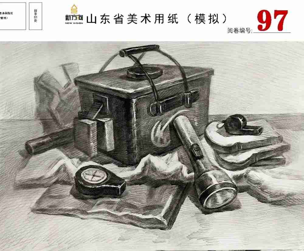 21屆山東美術二模高分卷，廣州美術高考畫室覺得是神仙打架,33