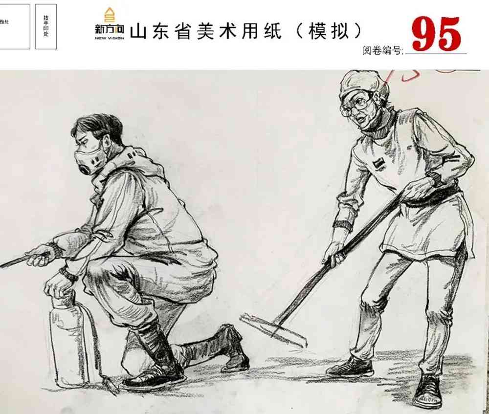 21屆山東美術二模高分卷，廣州美術高考畫室覺得是神仙打架,66