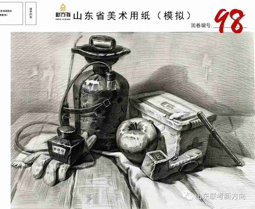 廣州十大畫室將各省一模素描卷放一起大pk，你找找都有哪些共同特征,43