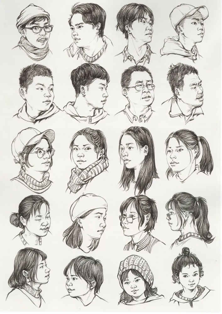 廣州畫室排名前五畫室干貨丨速寫頭發如何畫，這份步驟大概最完整,04
