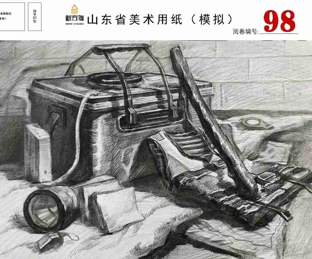 21屆山東美術二模高分卷，廣州美術高考畫室覺得是神仙打架,27