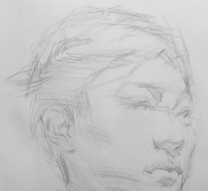  廣州畫室排名前三畫室教你如何讓你的素描頭發看起來不死板粗糙有質感,37