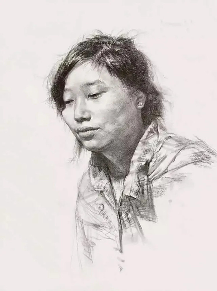 【廣州畫室基礎鞏固】女青年頭像素描拿分點歸納,13